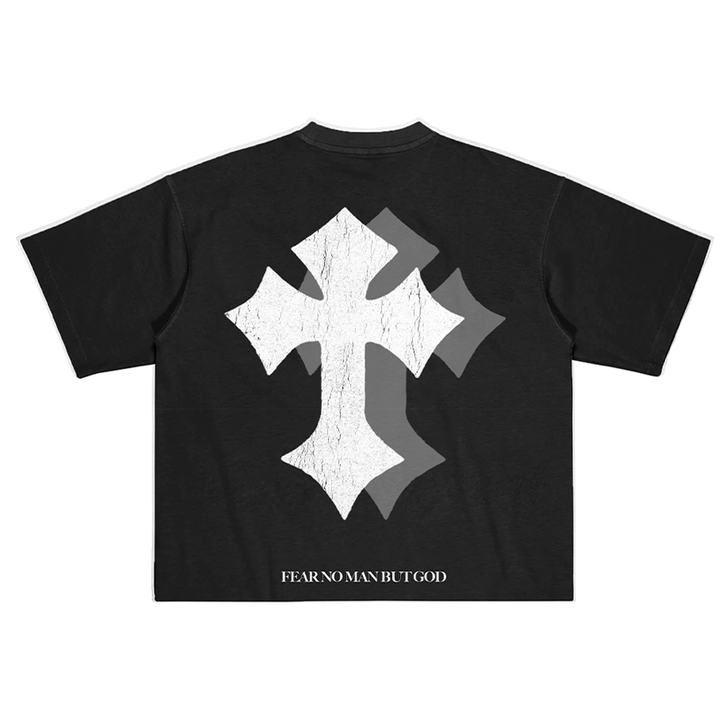 BLACK CROSSES TEE