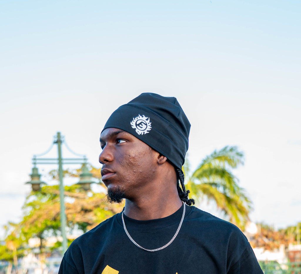 BLACK SKULL CAP