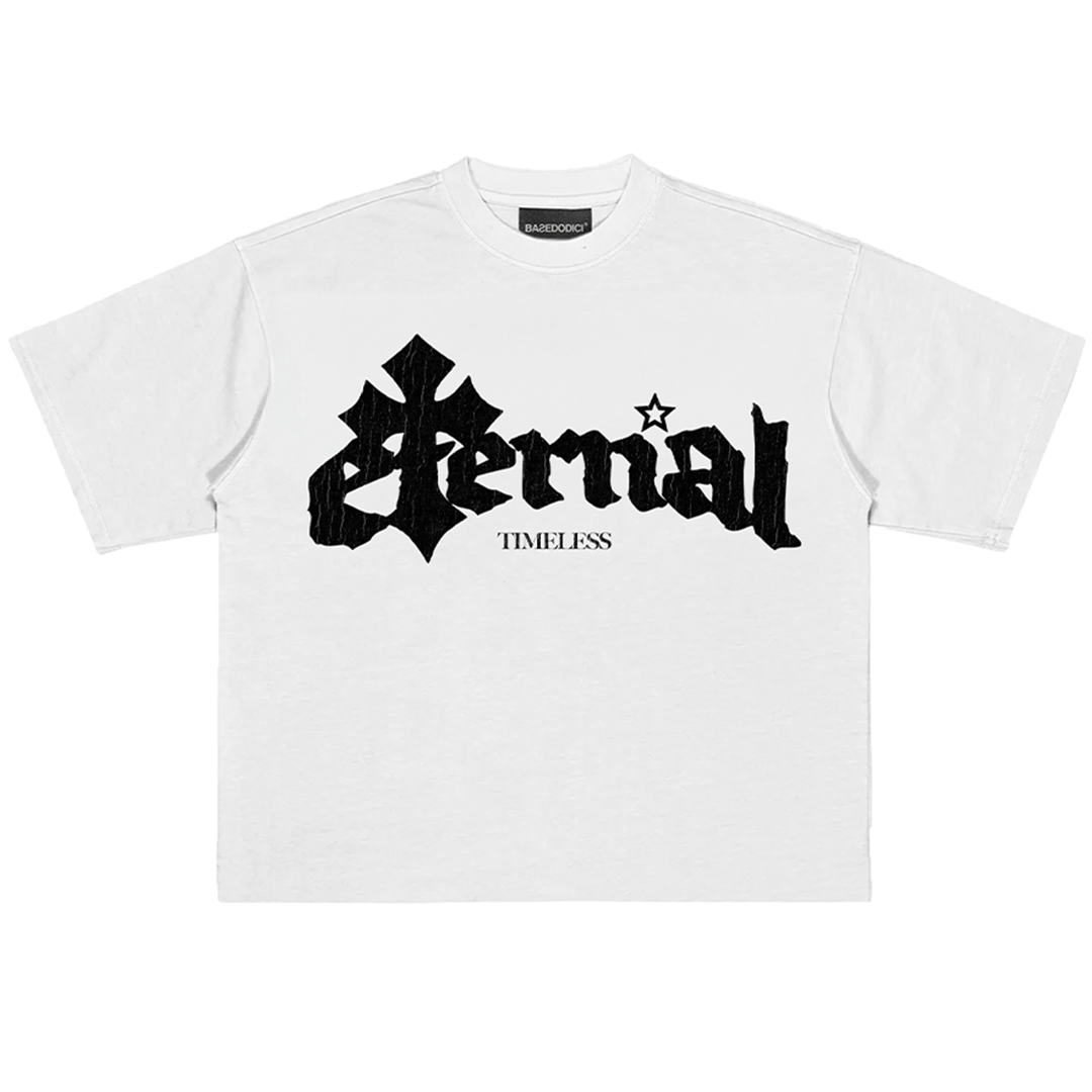 BLACK CROSSES TEE